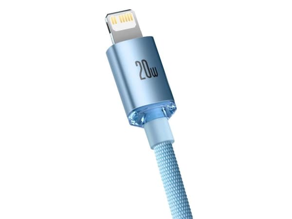 Baseus Crystal Shine, Lilla, USB C, Lightning, 1,2 m, Hankjønn, Hankjønn