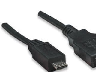 Manhattan 325677, 0,5 m, USB A, Micro-USB B, USB 2.0, Svart
