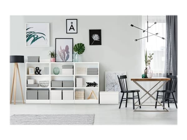 Esselte Home - Förvaringsbox - small - grå (paket om 3)