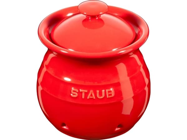 Staub hvitløksoppbevaring 11 cm kirsebærrød