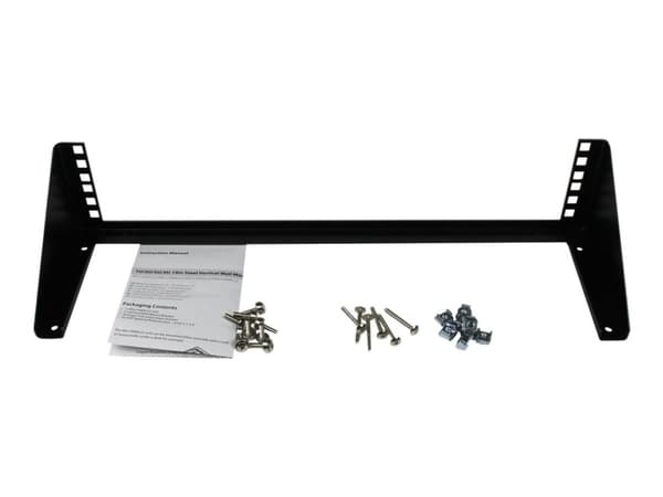 Startech 2U Vertical Wall Mount Patch Panel Bracket - Steel Rack Mount Bracket w/Hardware for 19" Network, Server and Data Equipment (RK219WALLV) -...