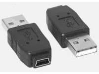 DeLOCK Gender Changer, mini USB-B 5-pin, USB-A, Musta