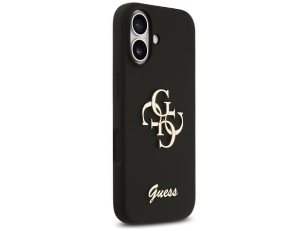 Guess silikon-etui Big 4G Script til iPhone 17 - Svart