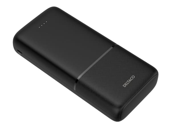 Deltaco PB-C1008, 20000 mAh, musta
