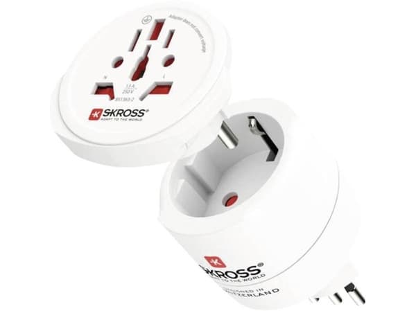 Skross adaptersett Combo World til Sveits