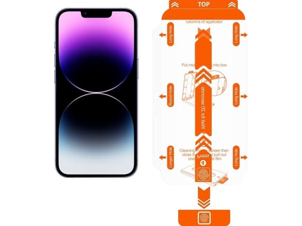 MOBILE ORIGIN skyddsglas med applikator iPhone 14 Plus / 13 Pro Max, 2 st
