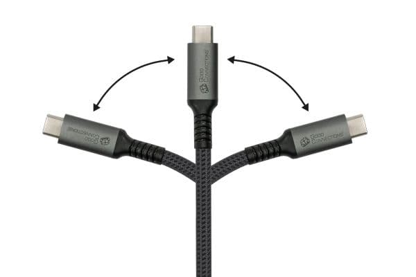 Alcasa 2240-CCT005A, 2 m, USB C, USB C, USB 2.0, Svart