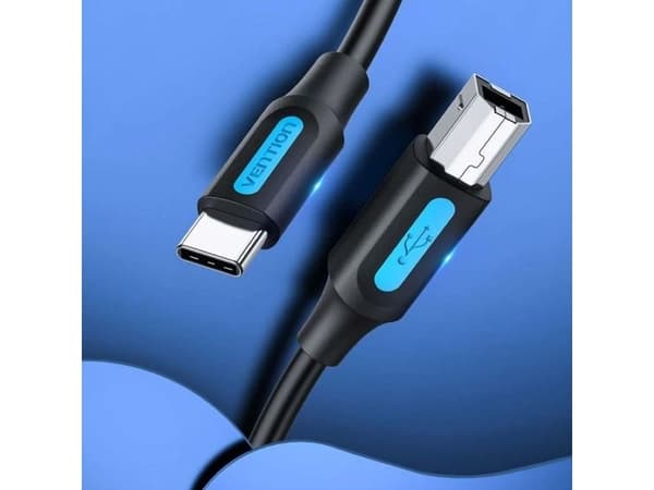 USB-kabel Vention USB-C til USB-B 2 m svart (CQUBH)