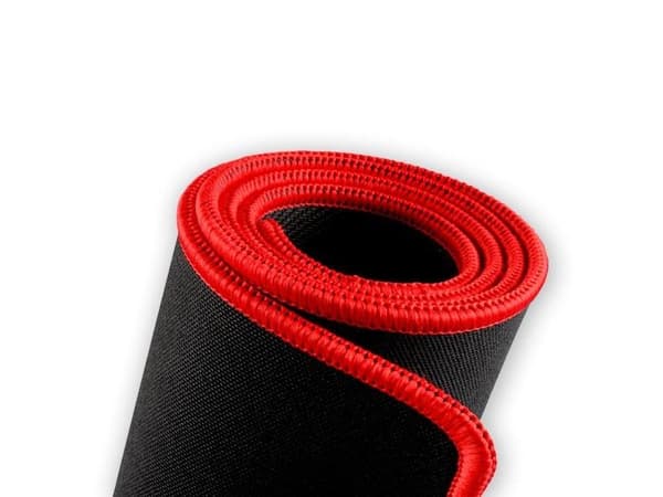Savio Turbo Dynamic S, Sort, Rød, Bilde, Stoff, Gummi, Antiskliunderlag, Musematte til gaming