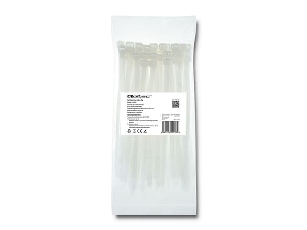 Qoltec - Kabelsamlare - 20 cm - vit (paket om 50)
