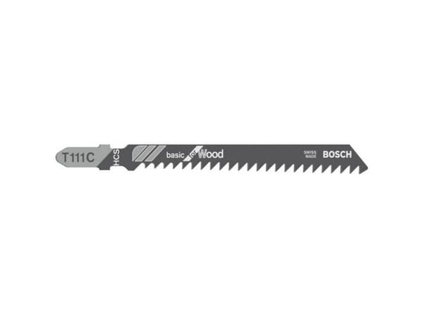 Bosch tillbehör 2608630808 sticksågblad T 111 C Basic för trä, 3 st