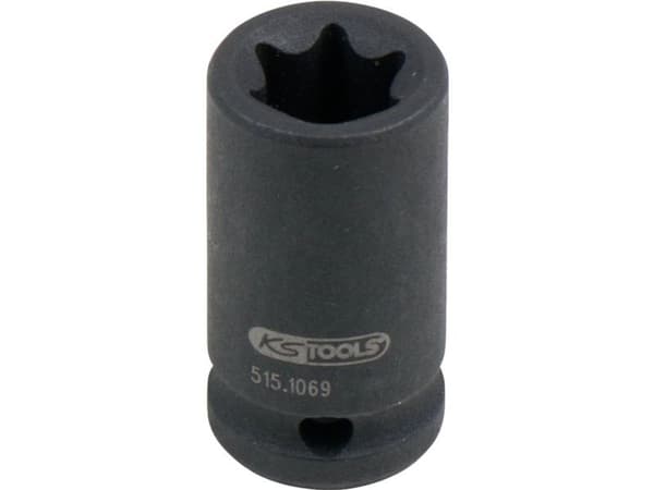 KS Tools 515.1069, Kraftpipe, 1 hoder, 1/4", Krom-molybden, 10 mm, 25 mm
