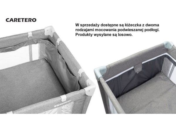 Caretero BASIC PLUS resesäng/grind set med spjälsäng + väska - grafit