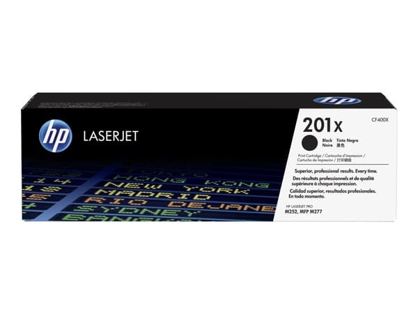 Lasertoner HP 201X, 2 800 sidor, svart