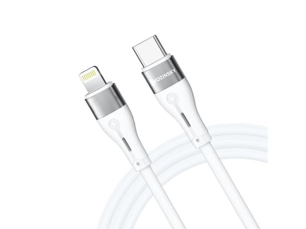 Wozinsky USB-C - Lightning 1 m hvit kabel (5907769308772)