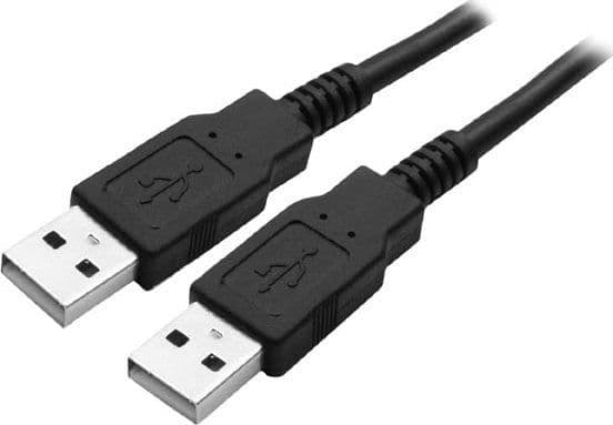 USB-logo-kabel USB-A til USB-A 1,8 m svart