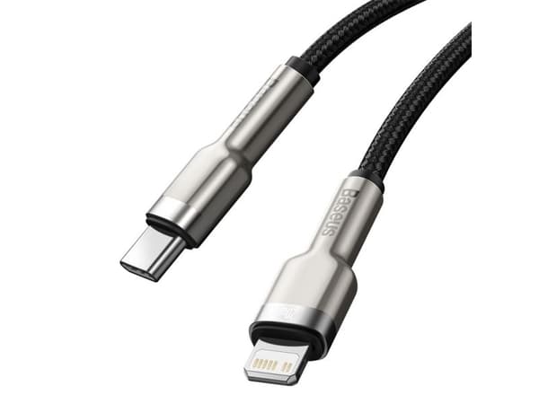 Baseus CATLJK-01, 0,25 m, Lightning, USB C, Hankjønn, Hunkjønn, Sort