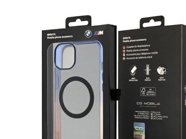 BMW gradient bumper MagSafe-deksel for iPhone 15 Plus / 14 Plus - grå