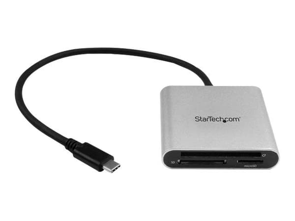 StarTech.com USB 3.0 USB 3.0 Flash Memory Multi-Card Reader/Writer med USB-C - SD microSD- och CompactFlash-kortläsare med integrerad USB-C-kabel (...