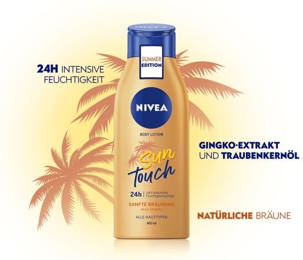 Nivea Sun Touch Body Lotion 400ml Gentle Tanning Effect Without Streaks