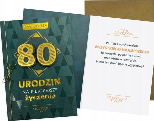 B6 bursdagskort 80 menn