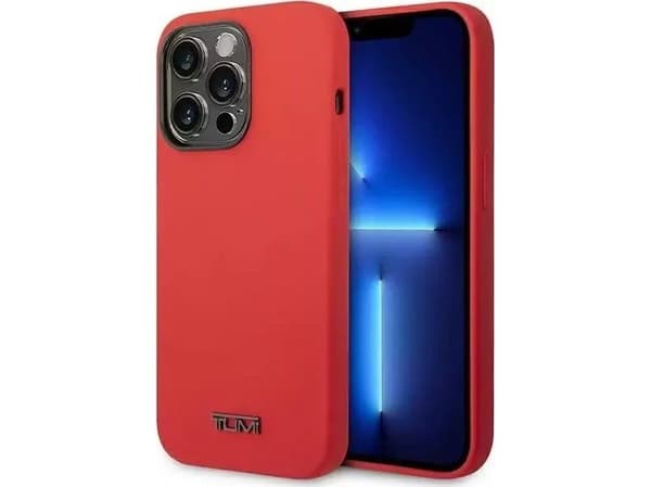 4kom.co.uk Tumi Liquid Silicone kotelo iPhone 14 Pro Max puhelimelle punainen/punainen