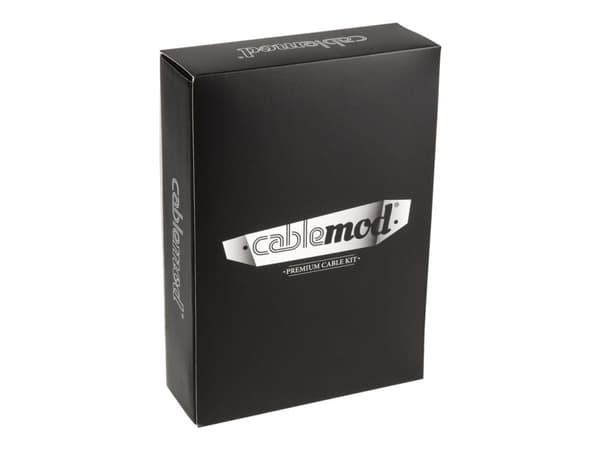 CableMod Classic ModMesh RT-Series - Strømkabelsett - hvit, rød