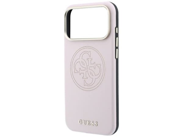 Guess Perforated 4G Gold Logo Magsafe Case for iPhone 17 Pro Max / 18 Pro Max - Pink