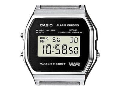 Casio A158WEA-1EF, vanntett, elektronisk