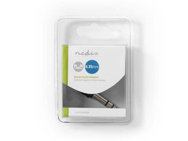 Nedis CAGB23930BK, 6.35 mm, 3,5 mm, Sort