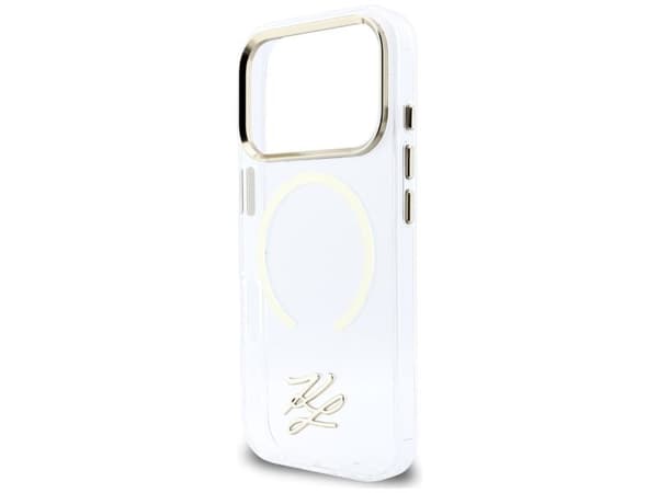 Karl Lagerfeld IML KL Script Logo MagSafe Case for iPhone 17 Pro Max - Clear