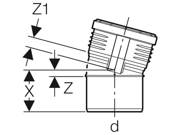 Geberit 390.220.14.1, 15°, 7 mm