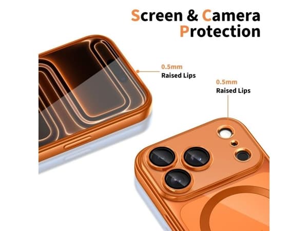 Tech-Protect MagFlex MagSafe-skal för iPhone 17 Pro - transparent orange