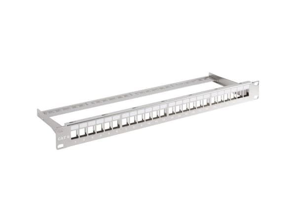 EFB patchpanel 19" 1U, 24-porter, metallfarget