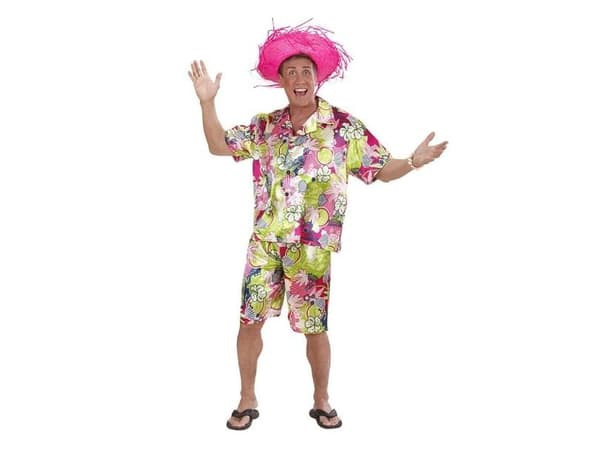 Hawaii-set grön och rosa