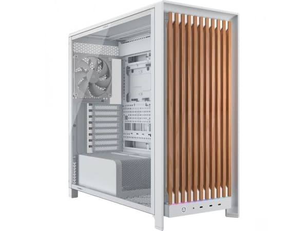 Corsair FRAME 5000D Wood RS Performance chassi, vit/ek