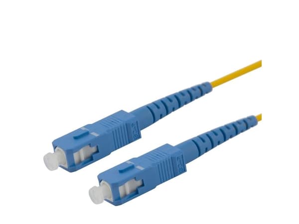 Deltaco OS2 fiberkabel, SC–SC, simplex, UPC/UPC, 1,0 m
