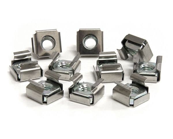 StarTech.com 50 Pkg M6 Cage Nuts for Server Rack Cabinet - Telinemutterit (50 kpl) - CABCAGENUTS6 - Telinemutterit (50 kpl) - P/N: RACK-18U-20-WALL...