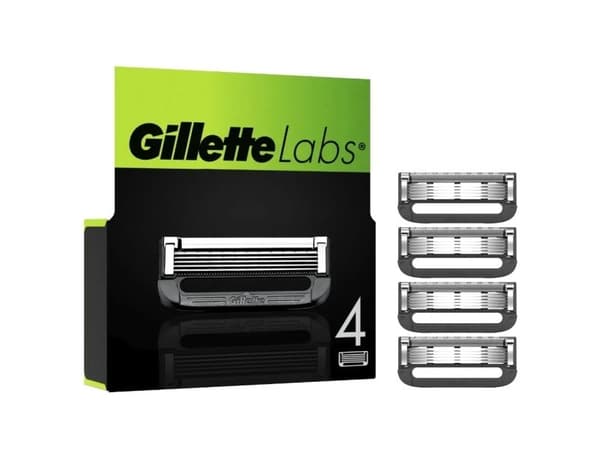 Gillette Labs, Systemblad 6 stk, Menn, Gillette, Labs, Rustfritt stål, Grå, 6 stk