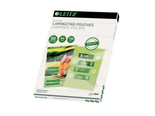 Lamineringsfickor Leitz A4 80 micron klar - (100 st.)