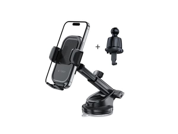Tech-Protect V8 bilholder for dashbord, frontrute eller luftventil - svart