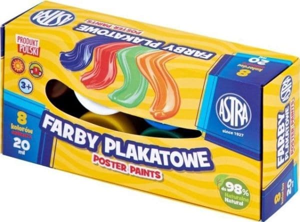 Poster Paints 8 färger 20 ml ASTRA