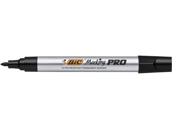 BIC Marking Pro Permanent Tusch med Skrå Spids - blå, 12 stk.