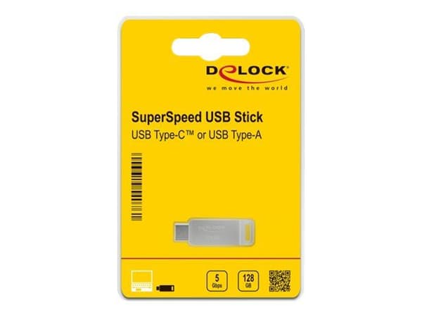 Delock - USB-flashstasjon - 128 GB - USB 3.2 Gen 1 / USB-C