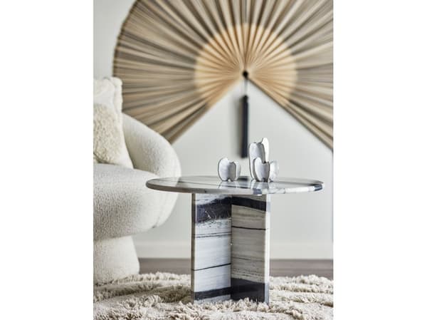 BLOOMINGVILLE Rosito soffbord, vit, marmor