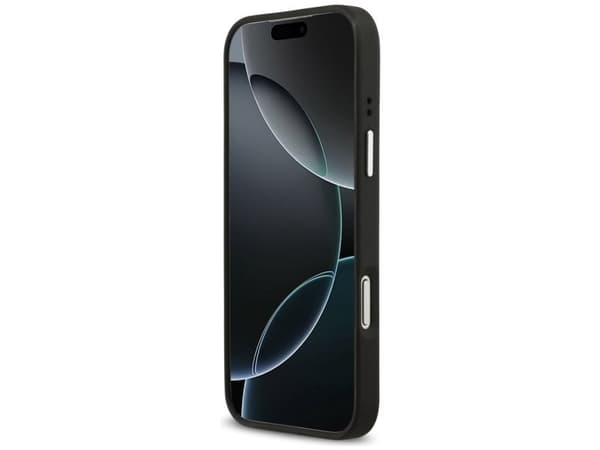 Guess Grained Big 4G Classic Logo case for iPhone 17 Pro Max - black