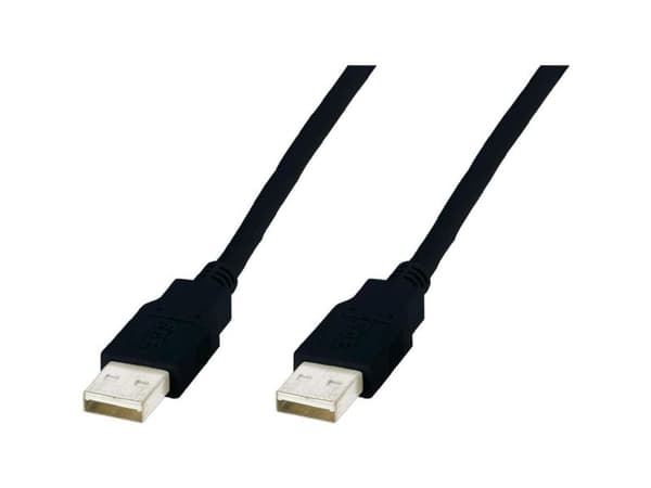 ASSMANN - USB-kabel - USB (hann) til USB (hann) - 3 m - formstøpt - svart
