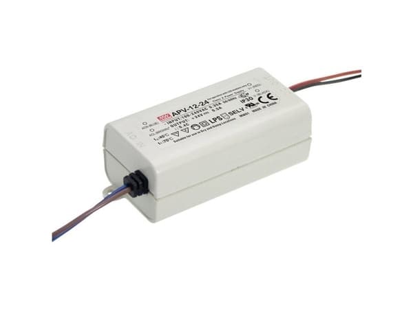MEAN WELL APV-12-15 LED-transformator konstant spänning 12 W 0–0,8 A 15 V/DC