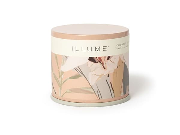 ILLUME Coconut Milk Mango vanity tin duftlys, rosa