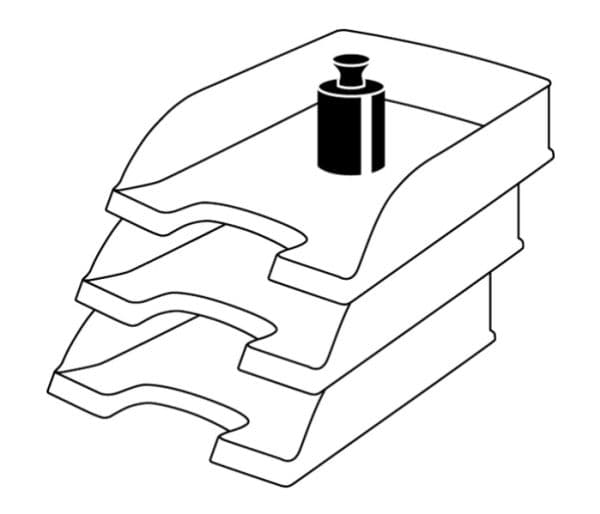 Leitz Plus - Brevfack - för A4 (210 x 297 mm) - röd
